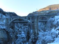 184 Rückfahrt mit dem Bus - Stopp am Solisviadukt