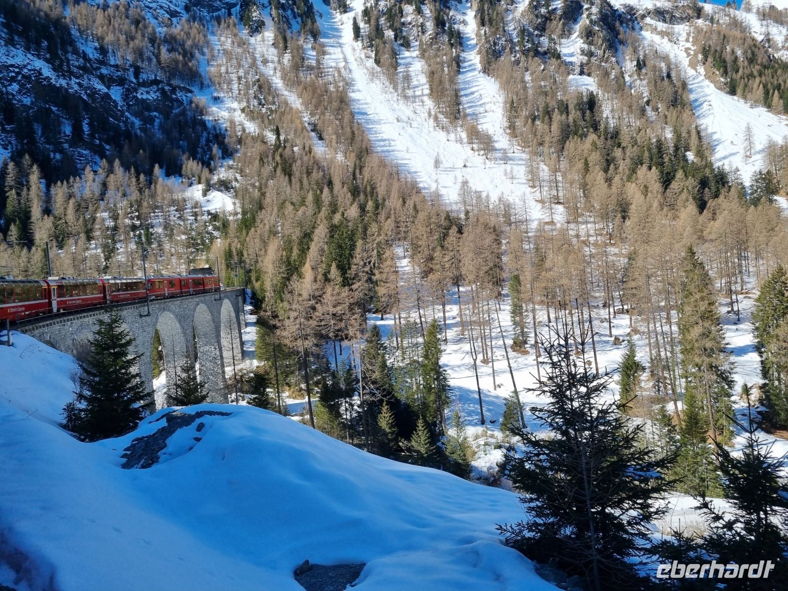 Fahrt mit dem Bernina-Express - Albula-Linie