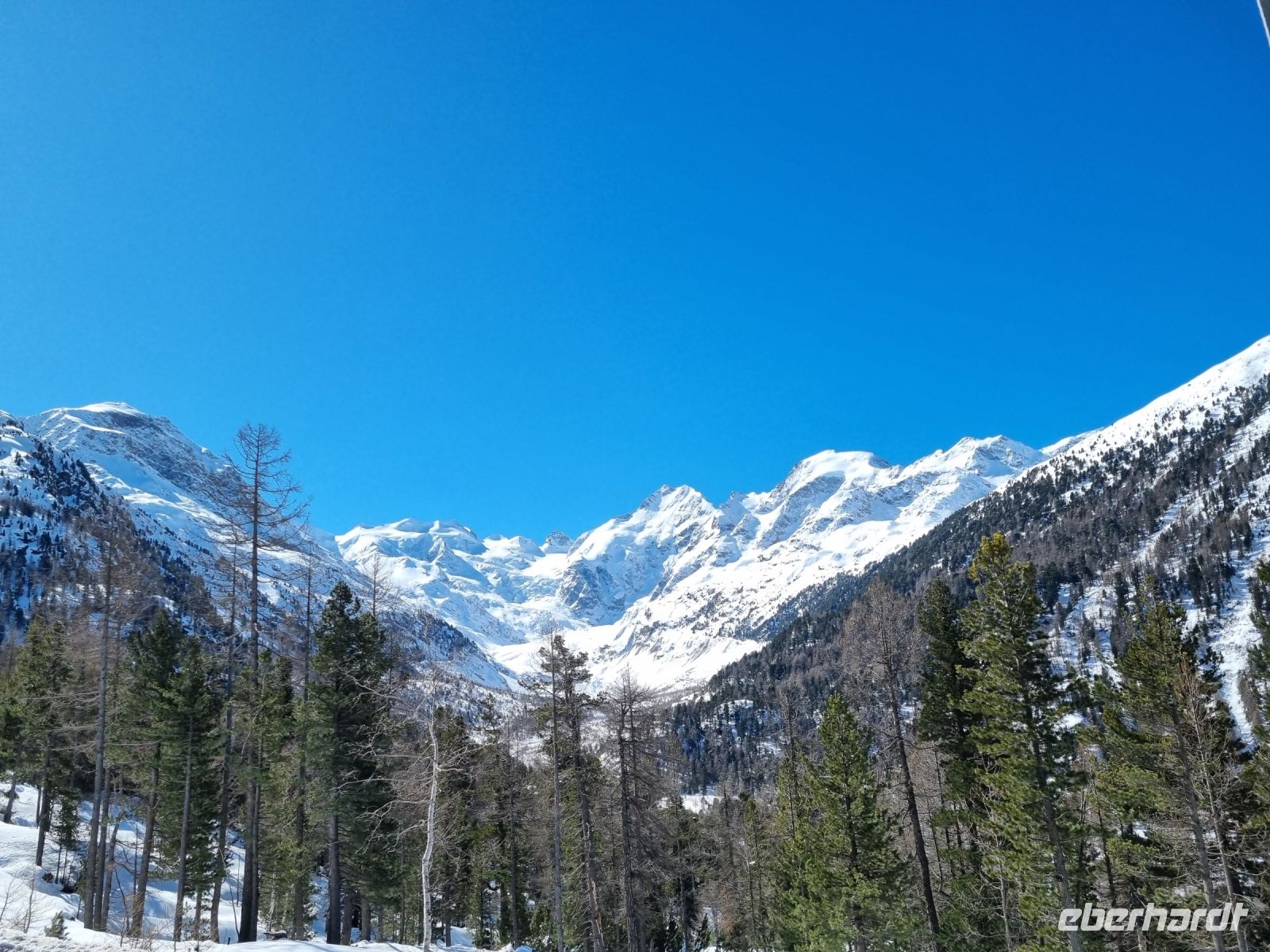 Fahrt mit dem Bernina-Express - Morteratsch-Gletscher