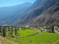 Fahrt mit dem Bernina-Express - Kreisviadukt von Brusio 