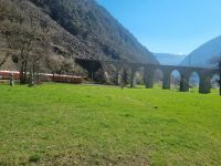 Fahrt mit dem Bernina-Express - Kreisviadukt von Brusio 