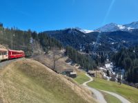 Fahrt mit der Arosa-Bahn durch das Schanfigg - Langwieser Viadukt