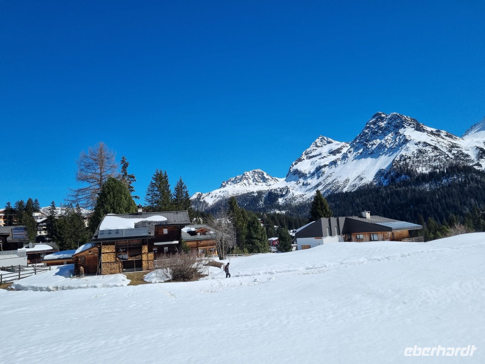 Fahrt mit der Arosa-Bahn durch das Schanfigg...