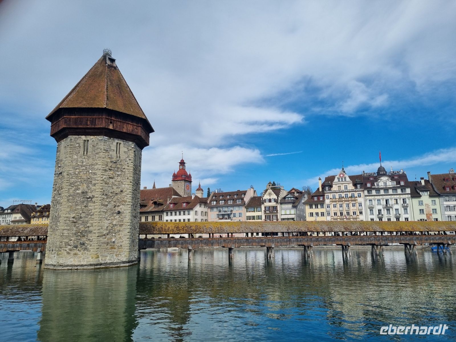 Luzern - Kapellbrücke mit Altstadt
