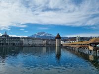 Luzern - Kapellbrücke mit Pilatus 