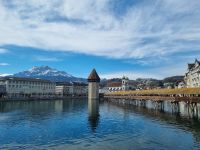 Luzern - Kapellbrücke mit Pilatus 