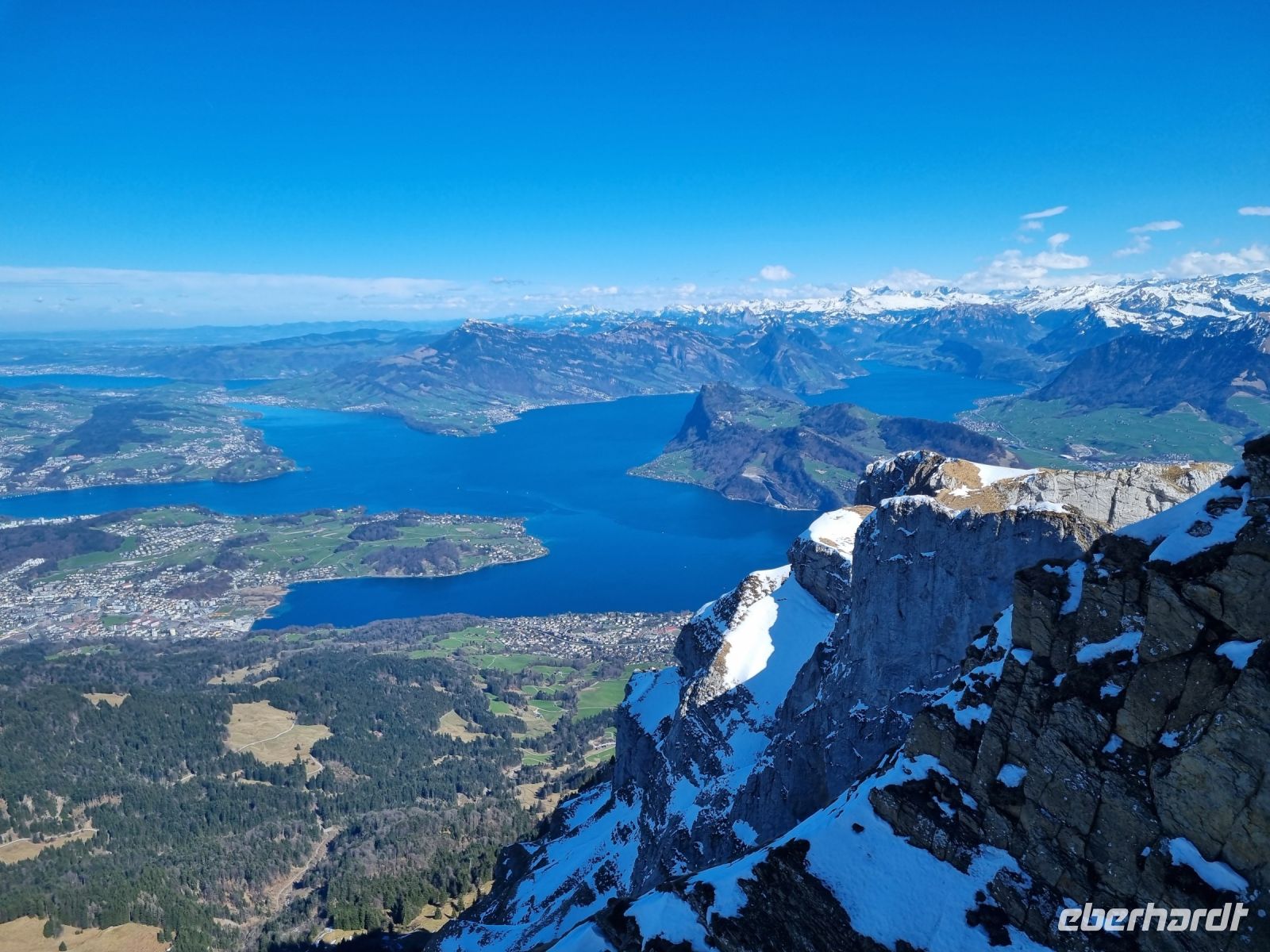 Blick auf den Vierwaldstättersee...