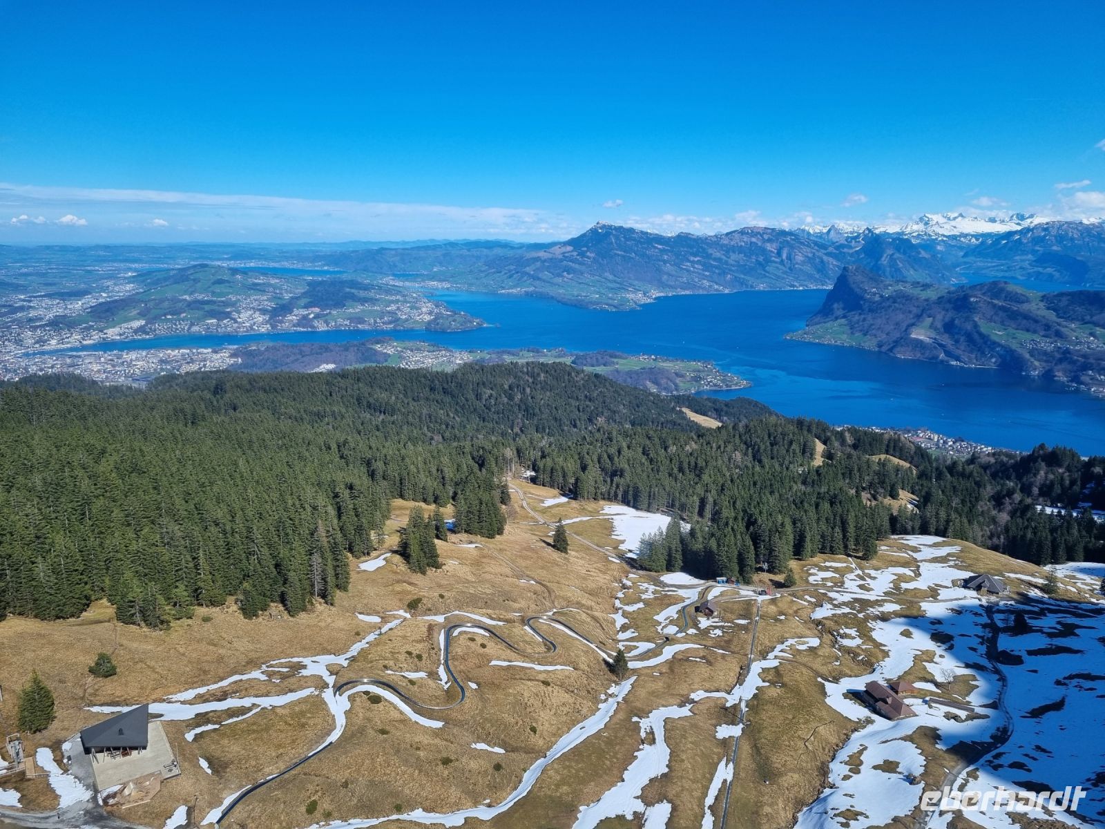 Pilatus - Fahrt mit der Seilbahn nach Kriens...