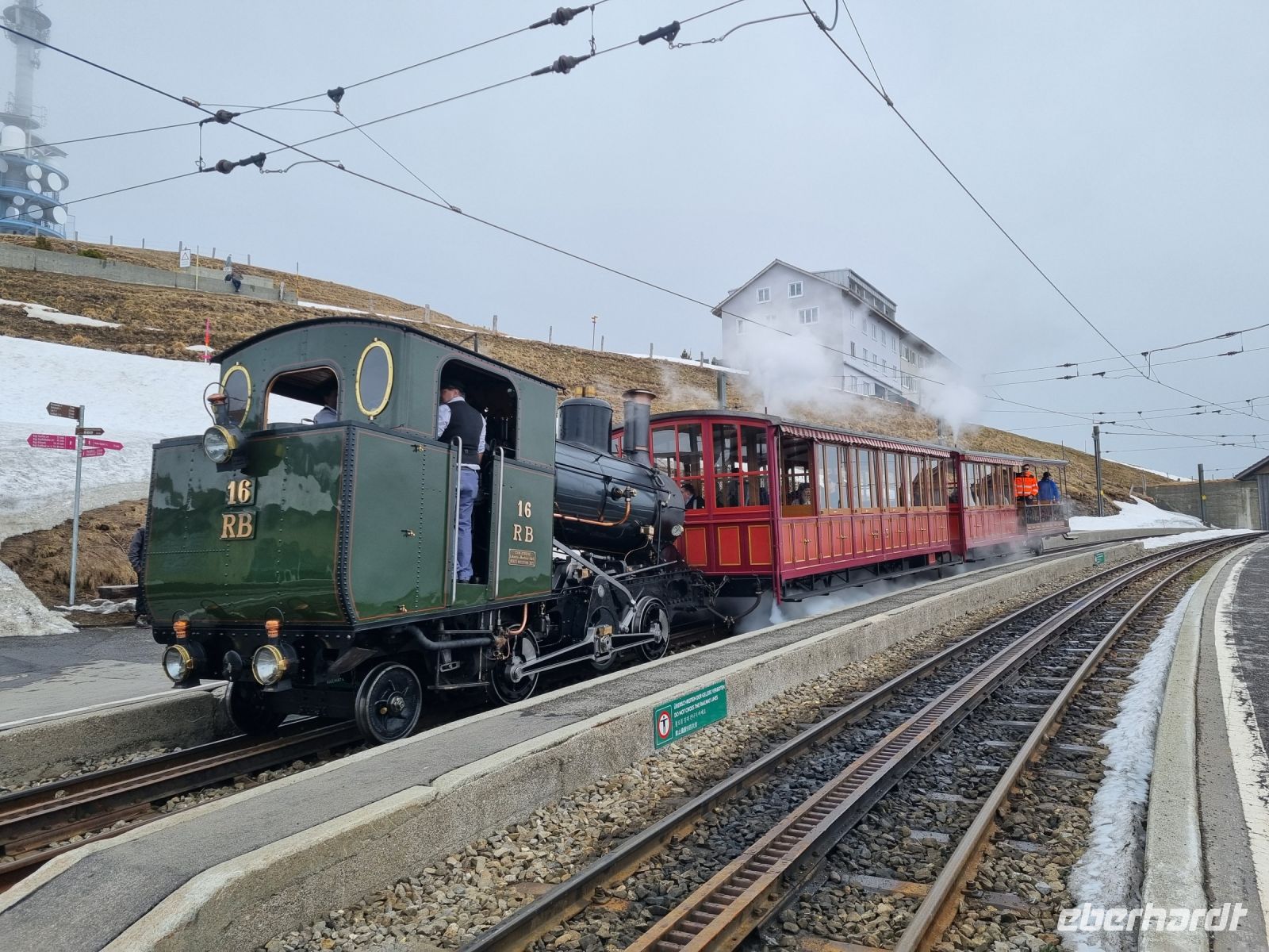 Rigi-Dampfbahn auf Rigi-Kulm