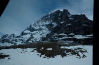 Blick aus der Kabinenbahn zur Eigernordwand