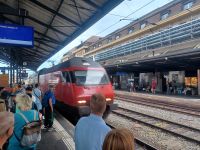 Warten auf den Zug nach Visp