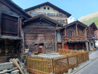 Das alte Zermatt, dahinter unser Hotel