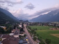 Interlaken - Ausblick von der Dachterrasse des Hotels 