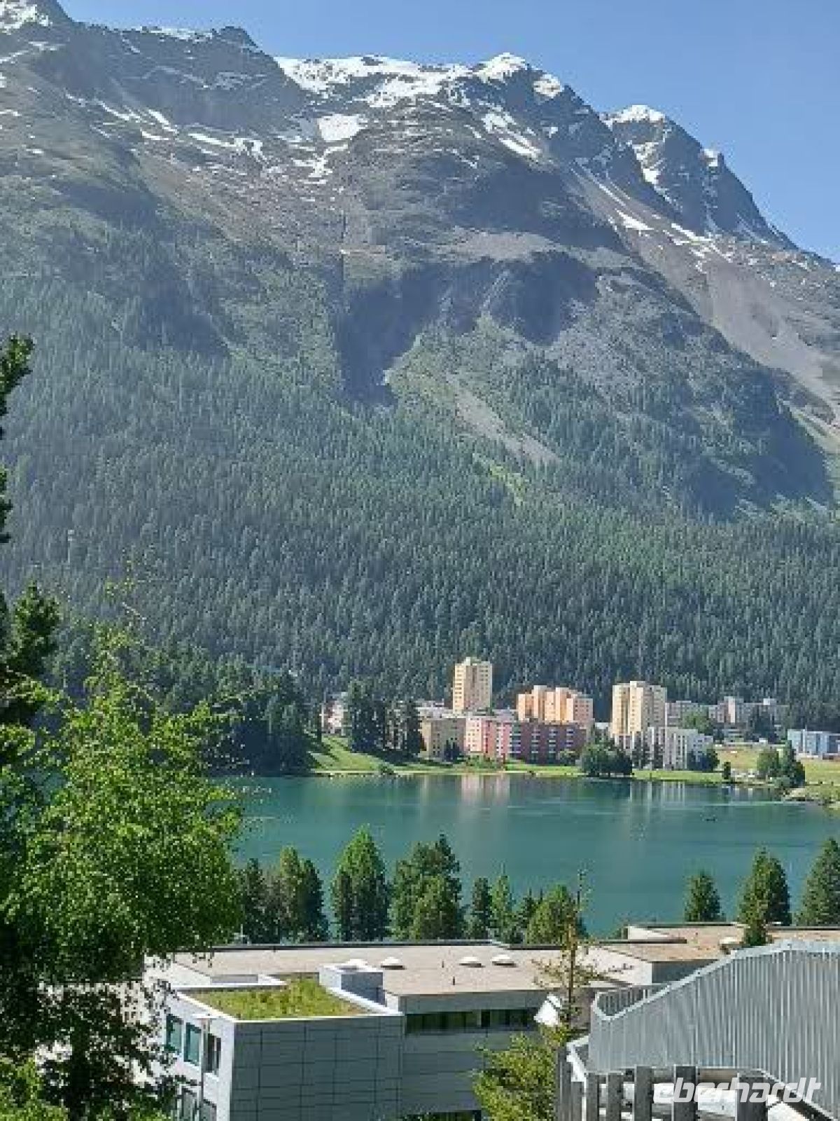 Blick von St. Moritz Dorf auf St. Moritz Bad