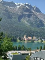 Blick von St. Moritz Dorf auf St. Moritz Bad