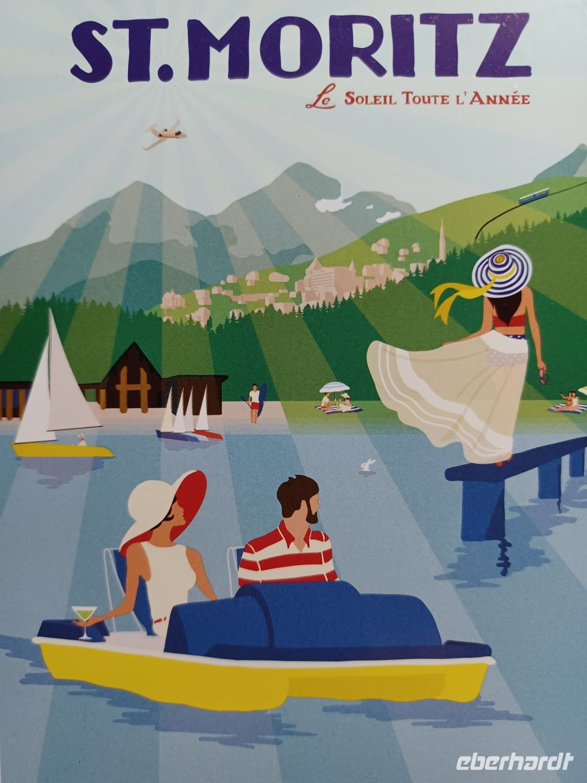 St. Moritzwerbung mit „Sonne - das ganze Jahr“