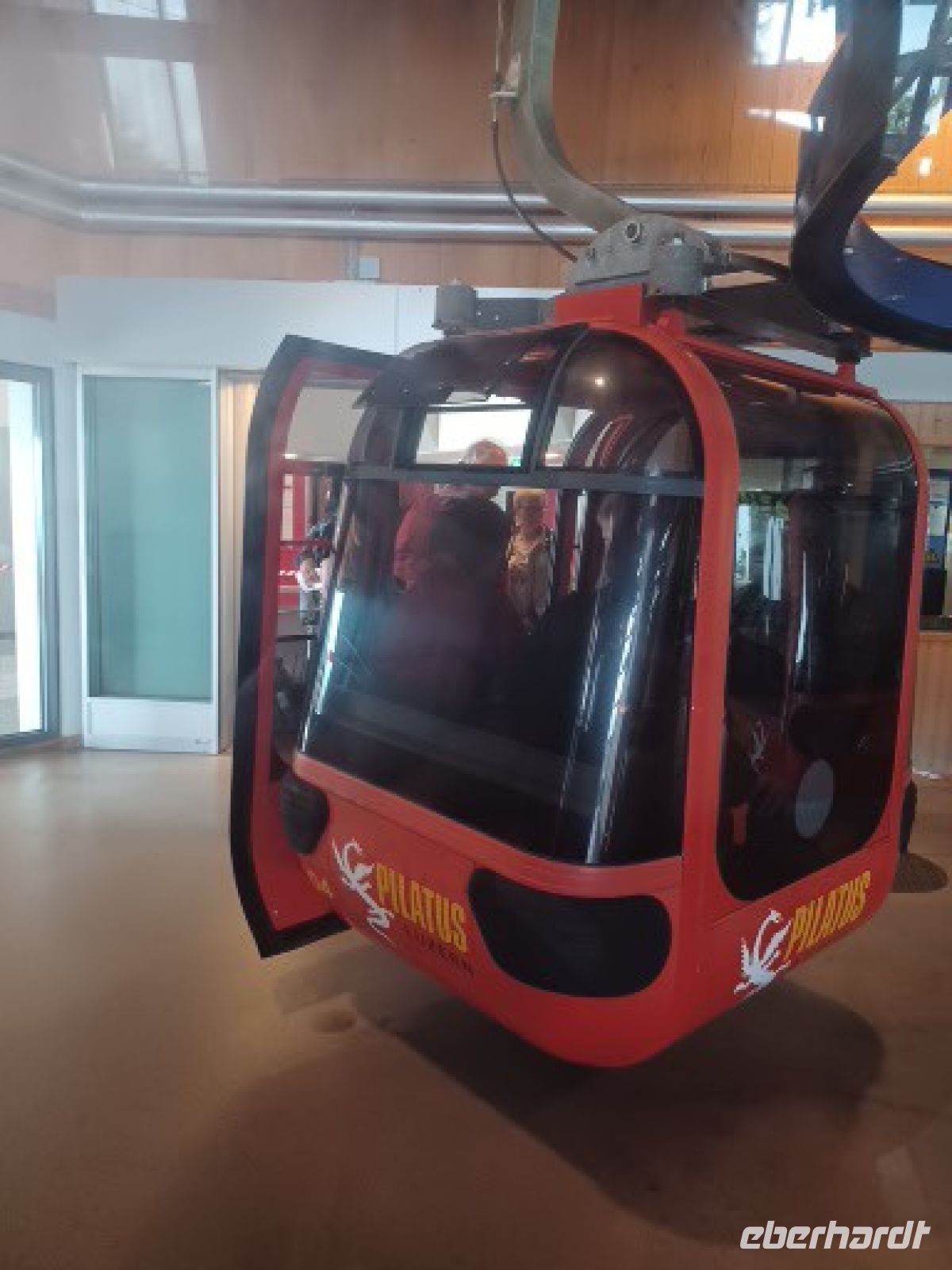 Rückfahrt vom Pilatus mit der Kabinenbahn