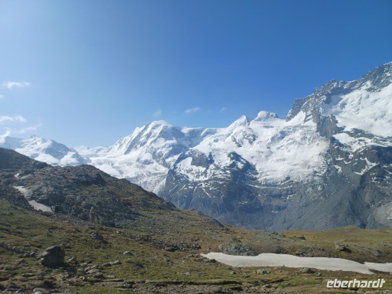 Blick auf auf die Bergkette vom Gornergrat