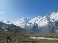Blick auf auf die Bergkette vom Gornergrat
