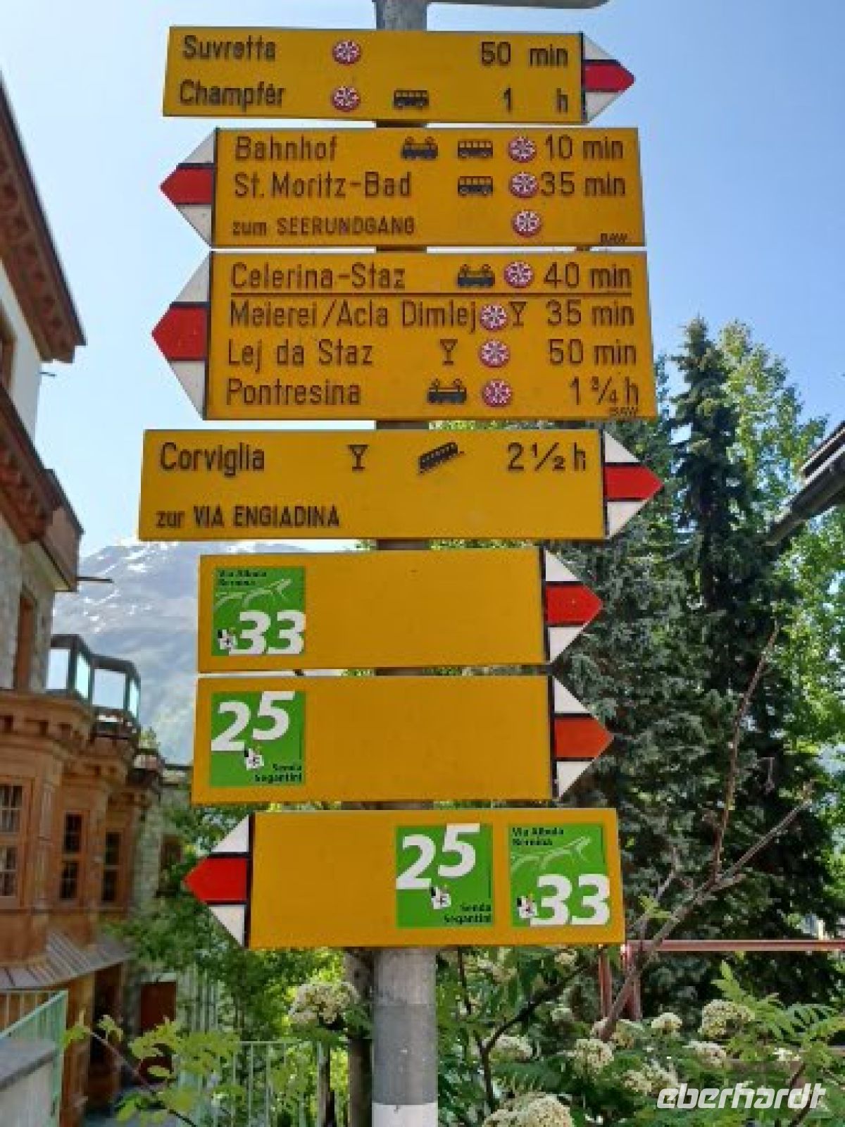 Wanderwege von St.Moritz Dorf