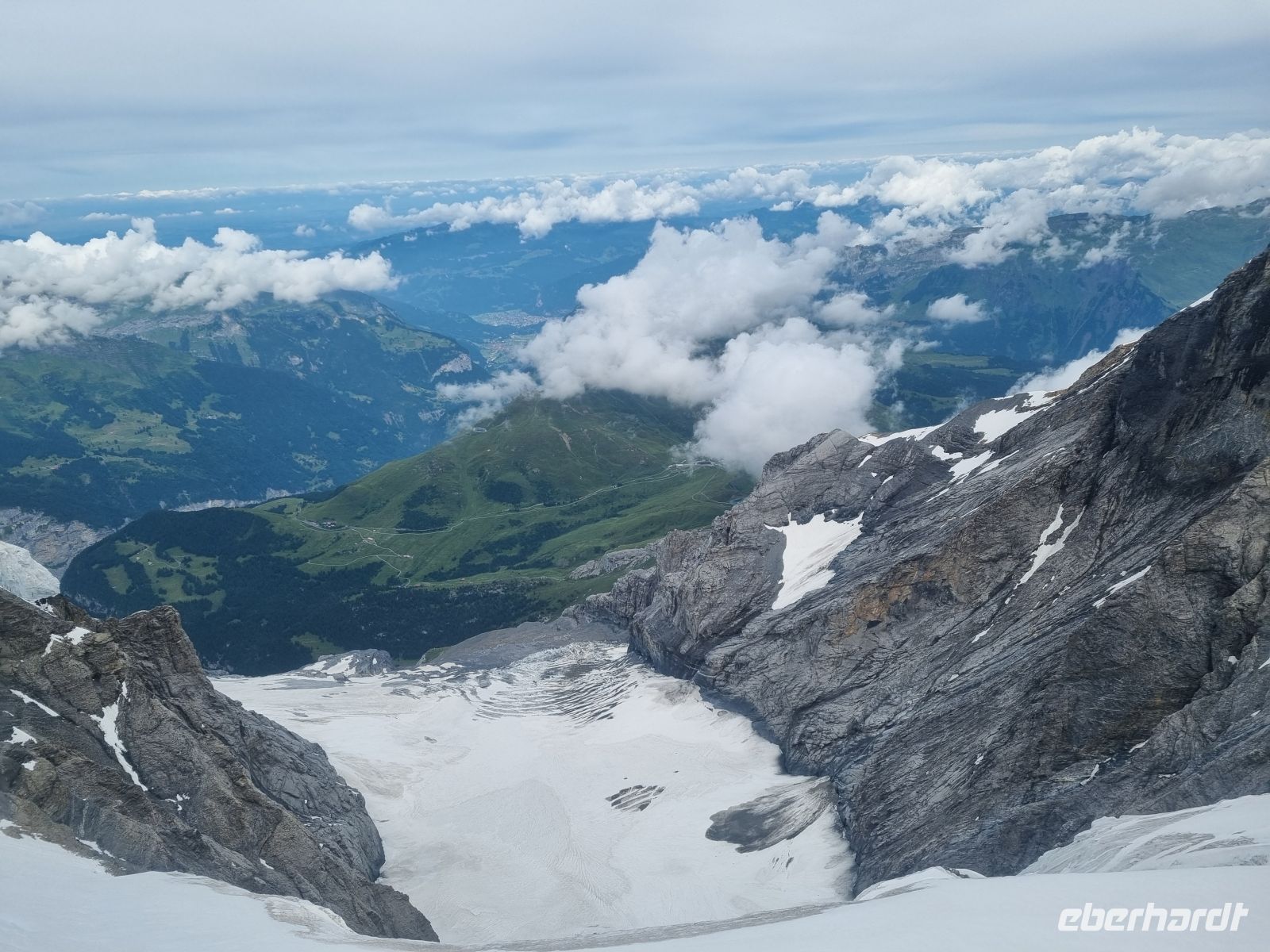 Jungfraujoch - Ausblick von der Sphinx-Aussichtsplattform