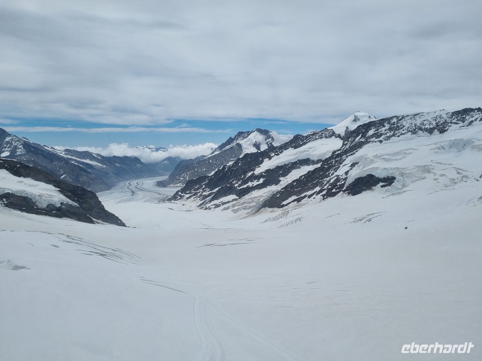 Jungfraujoch - Ausblick von der Sphinx-Aussichtsplattform (Aletschgletscher)