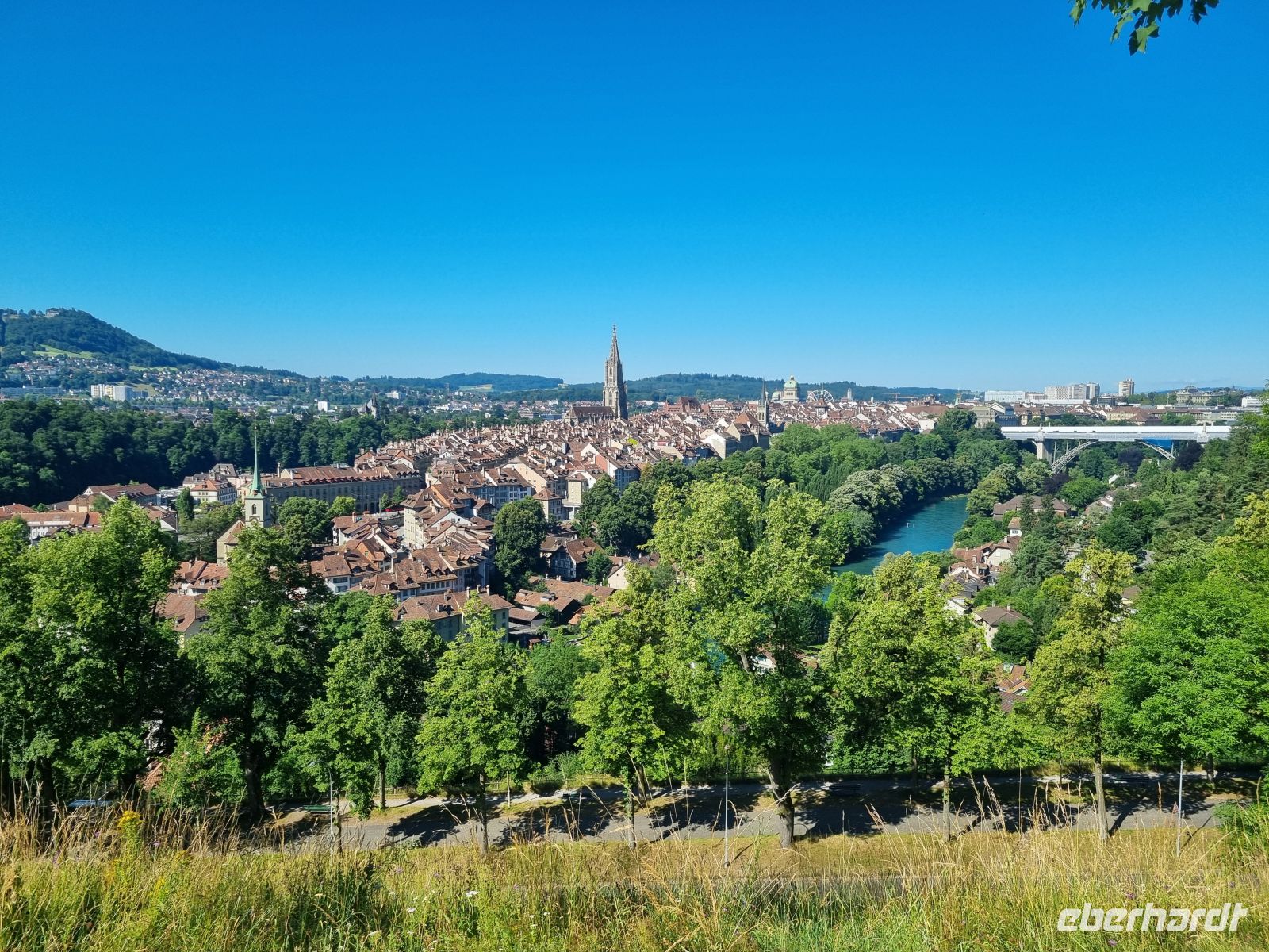 Bern - Blick vom Rosengarten auf die Altstadt