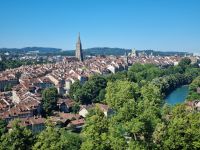 Bern - Blick vom Rosengarten auf die Altstadt