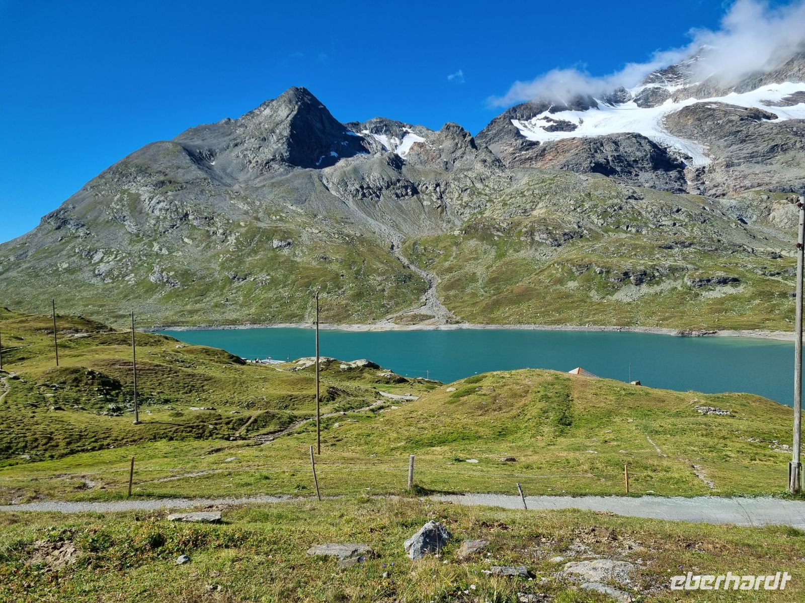 Berninapass - Blick zum Lago Bianco