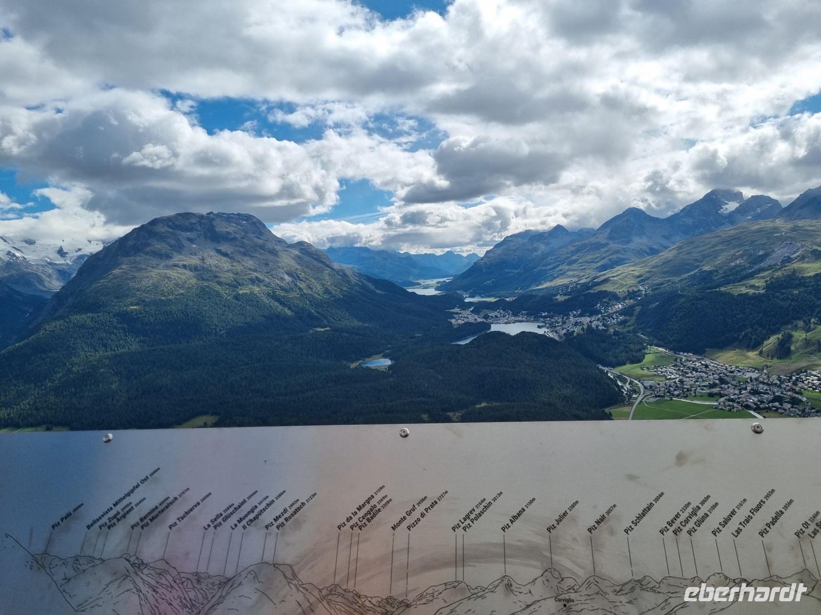 Muottas Muragl - Blick auf die Oberengadiner Seen