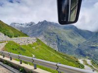 Blick von der Grimsel- zur Furkapassstraße, Oberwald, Schweiz