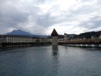 Kapellbrücke mit Pilatus, Luzern, Schweiz