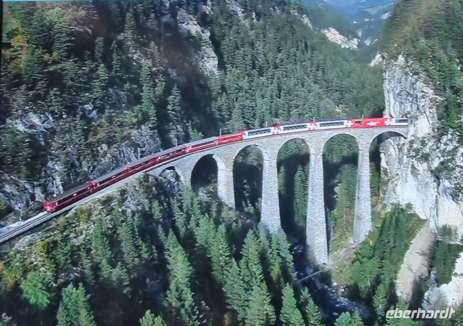 Fahrt mit dem Glacier-Express (Landwasserviadukt)