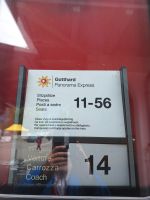 Unsere Reservierung im Gotthardt-Express