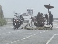 Die Passhöhe im Nebel