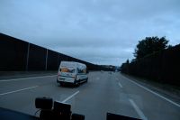 Auf der verregneten Fahrt in die Schweiz