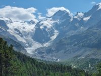 Fahrt mit dem Bernina-Express (Morteratsch-Gletscher)