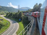 Fahrt mit dem Glacier-Express (auf dem Weg von Disentis zum Oberalppass...)