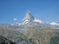 Fahrt zum Gornergrat mit Blick zum Matterhorn