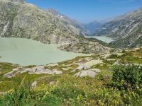 Grimselpass (Blick auf den Grimsel- und den Räterichsbodensee)