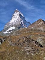 292 Ausflug zum Kleinen Matterhorn - Blick von der Station Schwarzsee zum Matterhorn