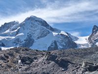 302 Ausflug zum Kleinen Matterhorn - Blick von der Station Schwarzsee zum Breithorn