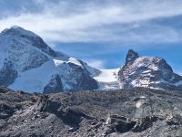 303 Ausflug zum Kleinen Matterhorn - Blick zum Breithorn und zum Kleinen Matterhorn