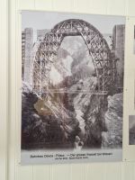 127 Ausflug in die Landwasserwelt -  Bahnhof Wiesen - Abbildung des Lehrgerüstes beim Bau des Wiesener Viadukt