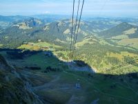 Fahrt mit der Säntis-Schwebebahn zur Schwägalp...