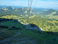 Fahrt mit der Säntis-Schwebebahn zur Schwägalp...