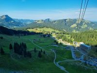 Fahrt mit der Säntis-Schwebebahn zur Schwägalp...
