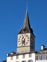 Kirche St. Peter, die größte Uhr Europas