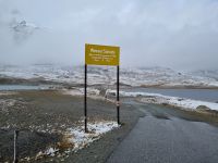 Fahrt zum Bernina-Pass (Wasserscheide)