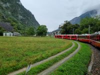 Fahrt mit dem Bernina-Express (Kreisviadukt von Brusio)